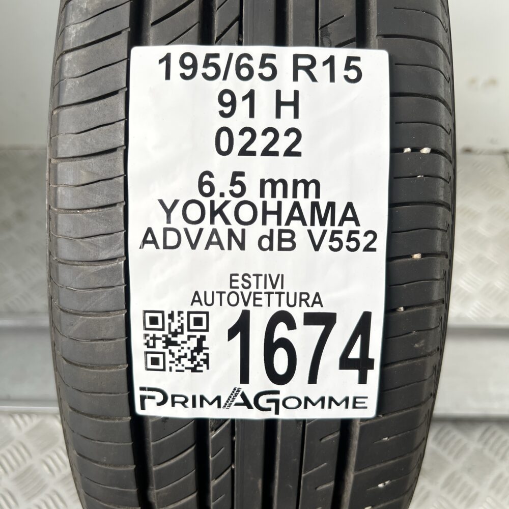 Pneumatico Usato 195 65 R15 91H Yokohama Advan dB V552 93% Estivo | Gomme Usate | PrimaGomme.it Pneumatico Usato 195 65 R15 91H Yokohama Advan dB V552 93% Estivo - immagine 3