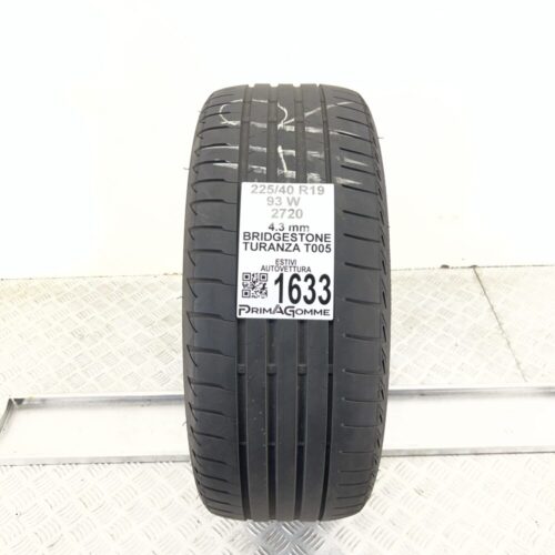 Pneumatico Usato 225 40 R19 93W Bridgestone Turanza T005 Estivo