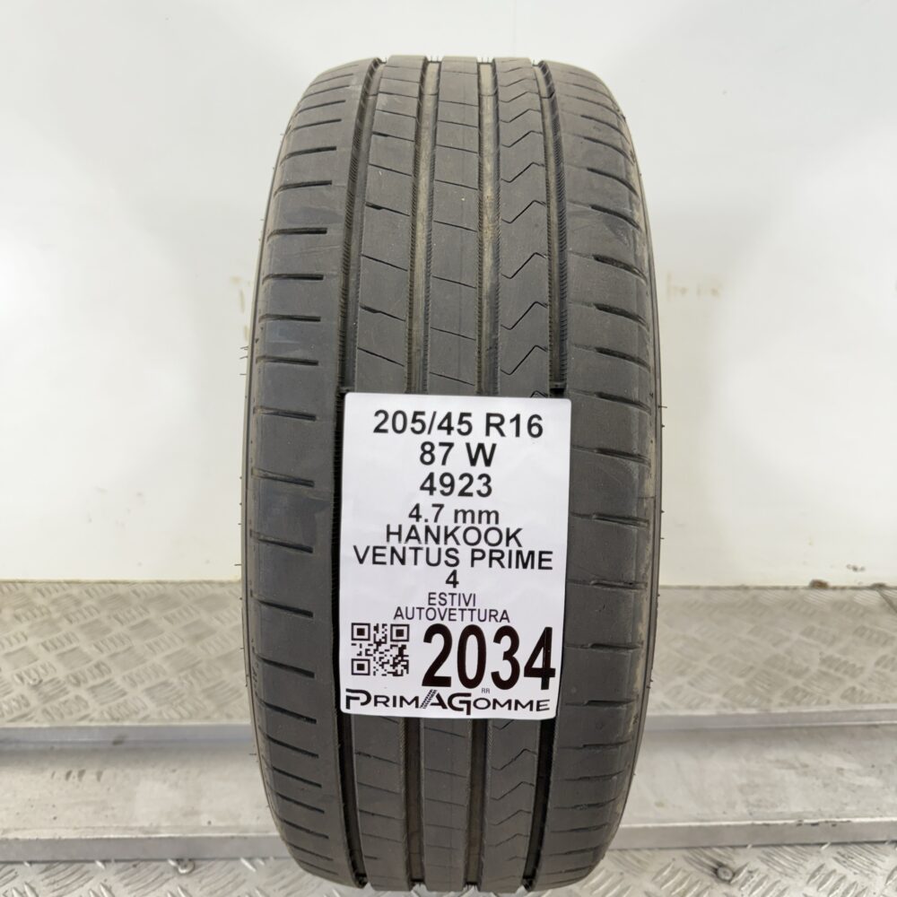 Pneumatico Usato 205 45 R16 87W Hankook Ventus Prime 4 Estivo | Gomme Usate | PrimaGomme.it Pneumatico usato 205 45 R16 Hankook Ventus Prime 4 - foto 8