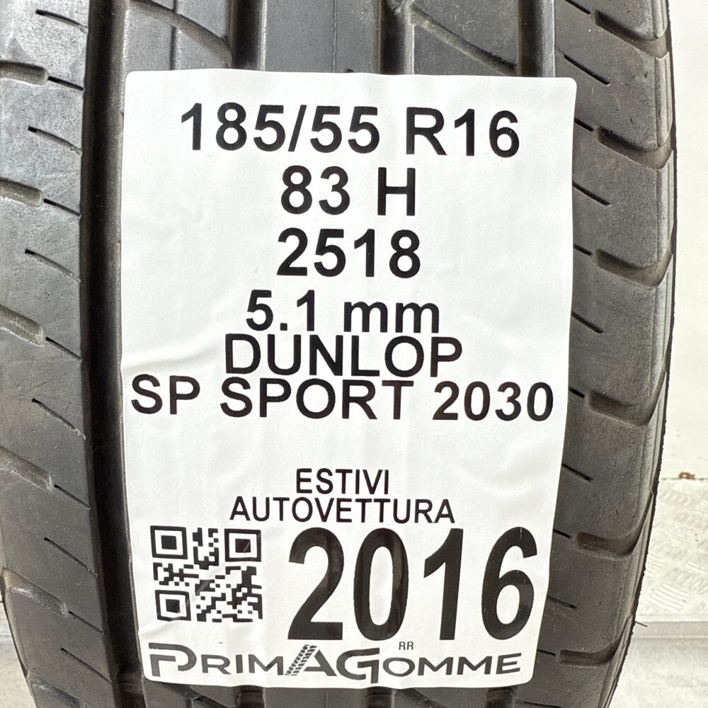 Pneumatico Usato 185 55 R16 83H Dunlop SP Sport 2030 73% Estivo | Gomme Usate | PrimaGomme.it Pneumatico usato 185 55 R16 Dunlop SP Sport 2030 - foto 6