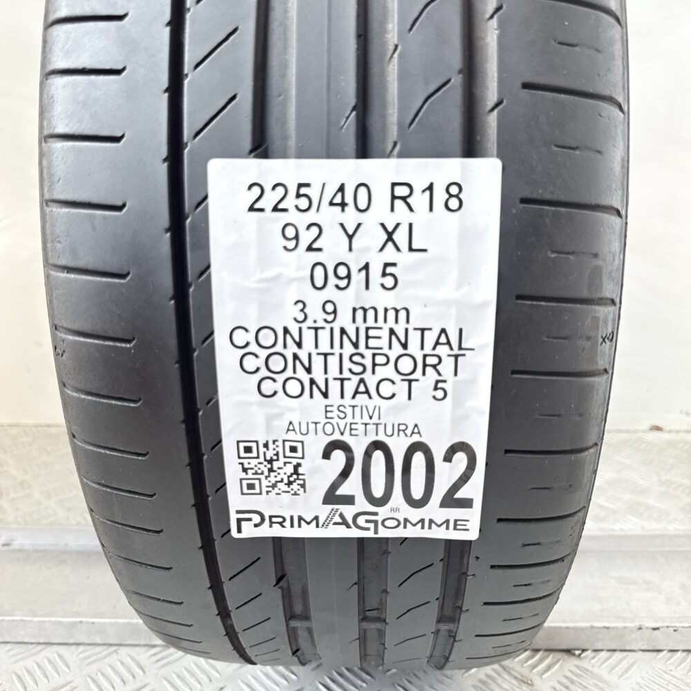 Pneumatico Usato 225 40 R18 XL 92Y Continental Contisport Contact 5 Estivo | Gomme Usate | PrimaGomme.it Pneumatico usato 225 40 R18 Continental Contisport Contact 5 - foto 8