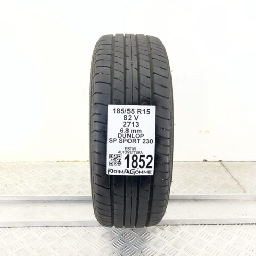 Pneumatico Usato 185 55 R15 82V DUNLOP SP Sport 230 97% Estivo