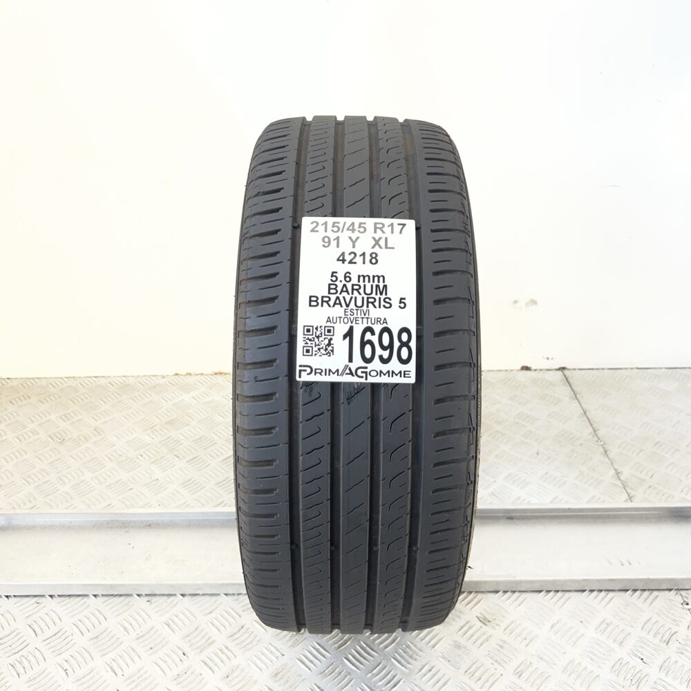 Pneumatico Usato 215 45 R17 XL 91Y BARUM Bravuris 5 80% Estivo | Gomme Usate | PrimaGomme.it Pneumatico usato 215 45 R17 BARUM Bravuris 5 - foto 6