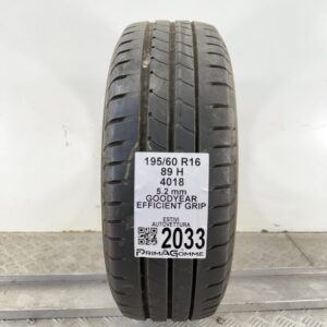 Pneumatico Usato 195 60 R16 89H Goodyear Efficient Grip 74% Estivo