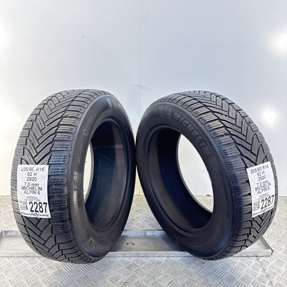 Gomme Usate 205 60 R16 92H Michelin Alpin 6 88% Invernali | Gomme Usate | PrimaGomme.it Gomme usate 205 60 R16 Michelin Alpin 6 - foto 4