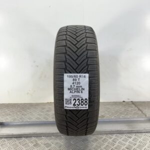 Gomma Usata 195 60 R16 89T Michelin Alpin 6 71% Invernale