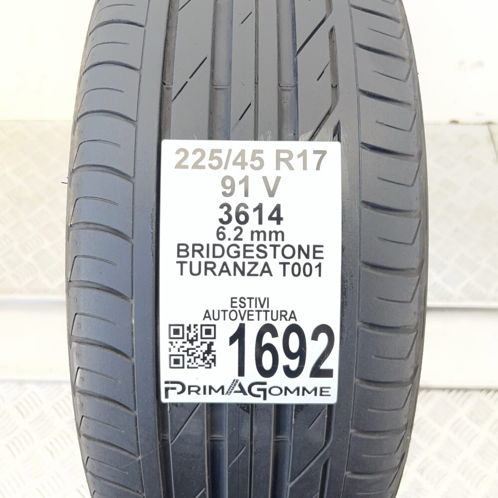 Pneumatico Usato 225 45 R17 91V Bridgestone Turanza T001 89% Estivo | Gomme Usate | PrimaGomme.it Pneumatico usato 225 45 R17 Bridgestone Turanza T001 - foto 8