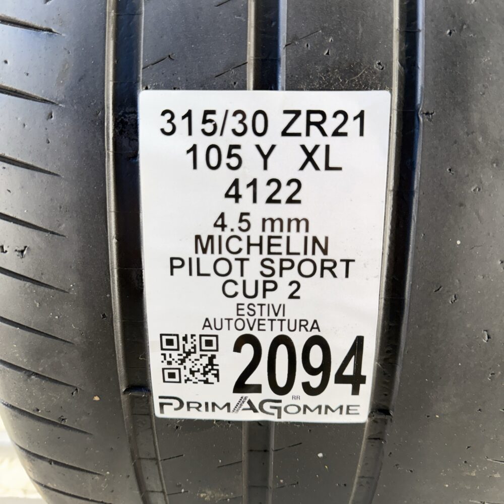 Pneumatico Usato 315 30 ZR21 XL 105Y Michelin Pilot Sport Cup 2 Estivo | Gomme Usate | PrimaGomme.it Pneumatico usato 315 30 ZR21 Michelin Pilot Sport Cup 2 - foto 7