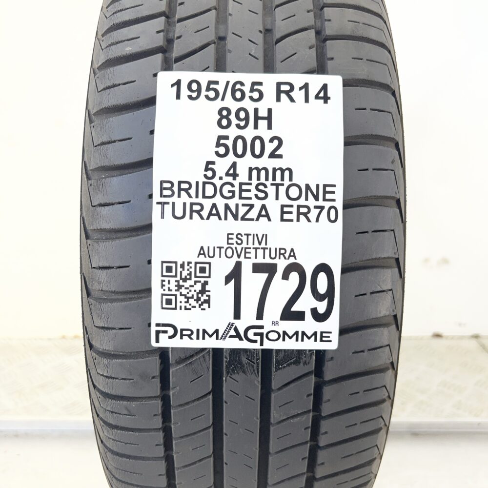 Pneumatico Usato 195 65 R14 89H Bridgestone Turanza ER70 77% Estivo | Gomme Usate | PrimaGomme.it Pneumatico usato 195 65 R14 Bridgestone Turanza ER70 - foto 7
