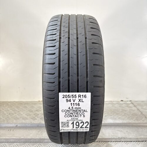 Pneumatico Usato 205 55 R16 XL 94V Continental ContiEcoContact 5 Estivo