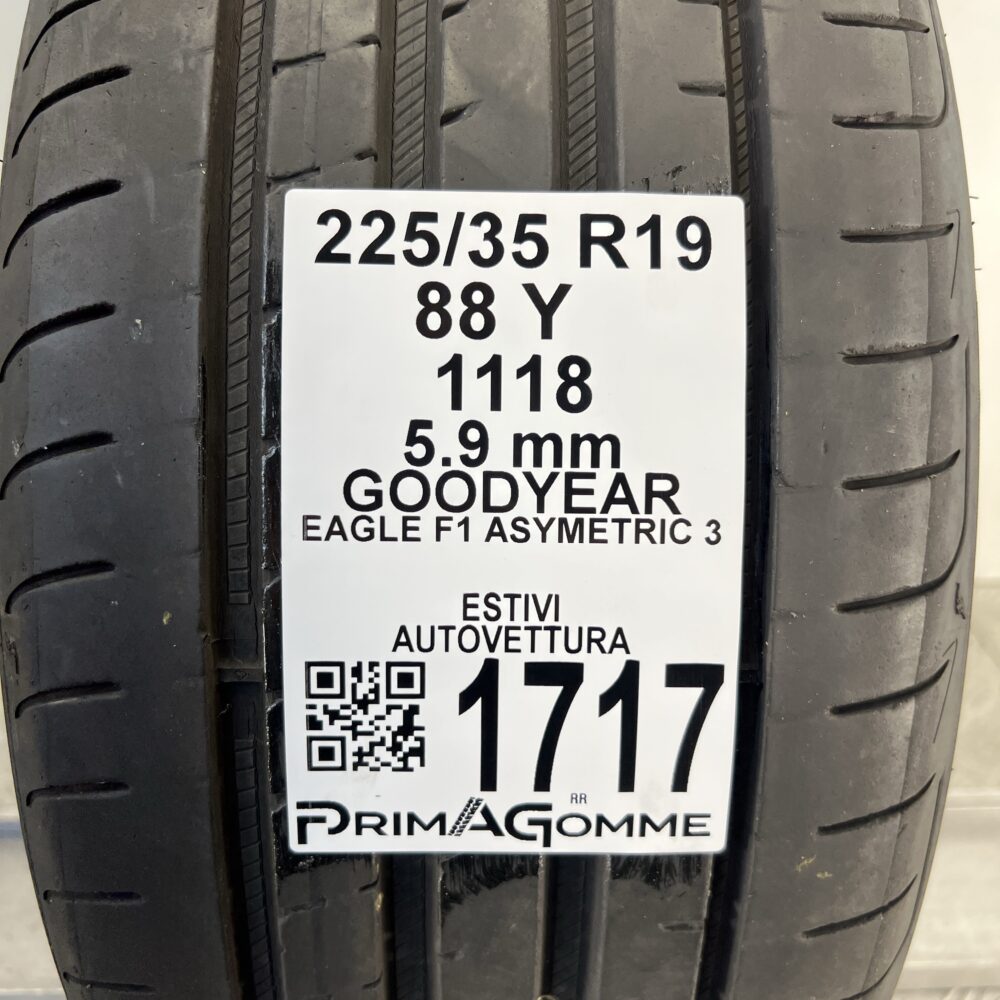 Pneumatico Usato 225 35 R19 88Y Goodyear Eagle F1 Asymetric 3 84% Estivo | Gomme Usate | PrimaGomme.it Pneumatico usato 225 35 R19 Goodyear Eagle F1 Asymetric 3 - foto 8