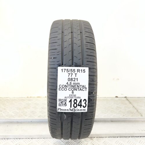 Pneumatico Usato 175 55 R15 77T CONTINENTAL Eco Contact 6 Estivo