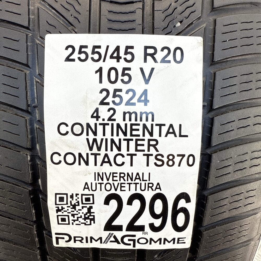 Gomme Usate 255 45 R20 105V Continental Winter Contact TS870 Invernali | Gomme Usate | PrimaGomme.it Gomme usate 255 45 R20 Continental Winter Contact TS870 - foto 9