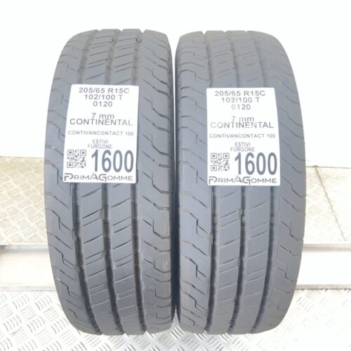 Gomme Usate 205 65 R15C 102/100T Continental ContiVanContact 100 100% Estive