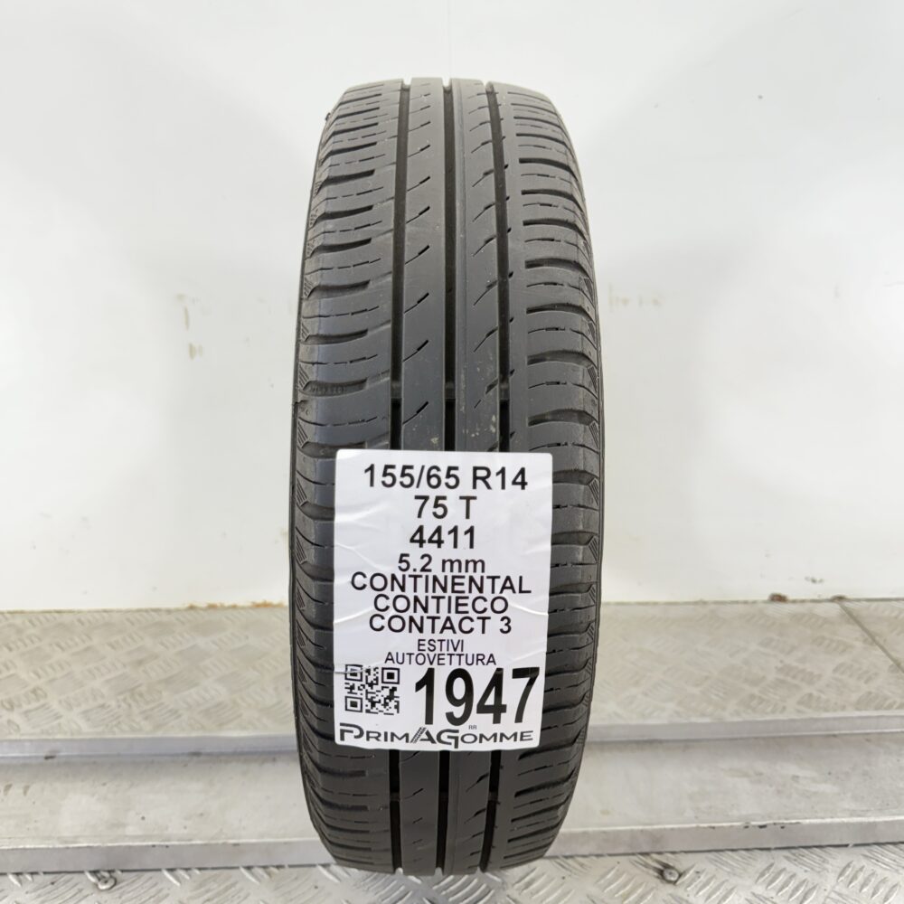 Pneumatico Usato 155 65 R14 75T Continental ContiEcoContact 3 74% Estivo | Gomme Usate | PrimaGomme.it Pneumatico usato 155 65 R14 Continental ContiEcoContact 3 - foto 7