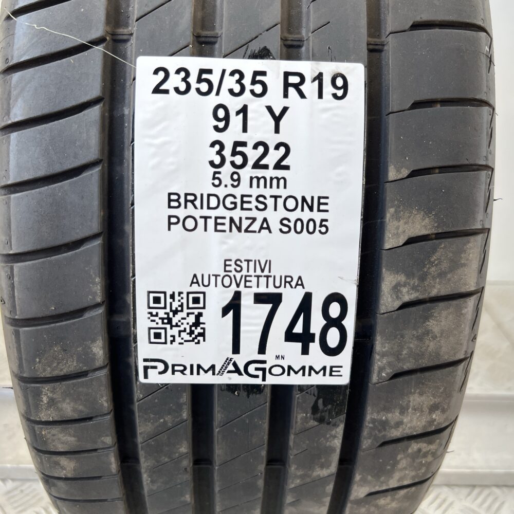 Pneumatico Usato 235 35 R19 91Y Bridgestone Potenza S005 84% Estivo | Gomme Usate | PrimaGomme.it Pneumatico usato 235 35 R19 Bridgestone Potenza S005 - foto 6