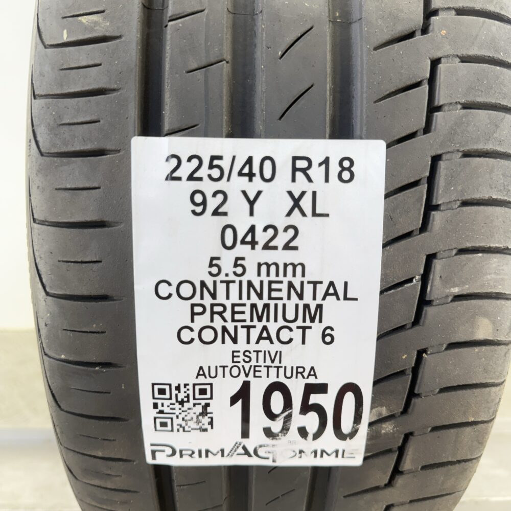 Pneumatico Usato 225 40 R18 XL 92Y Continental Premium Contact 6 79% Estivo | Gomme Usate | PrimaGomme.it Pneumatico usato 225 40 R18 Continental Premium Contact 6 - foto 6