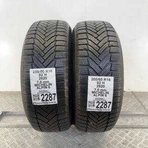 Gomme Usate 205 60 R16 92H Michelin Alpin 6 88% Invernali