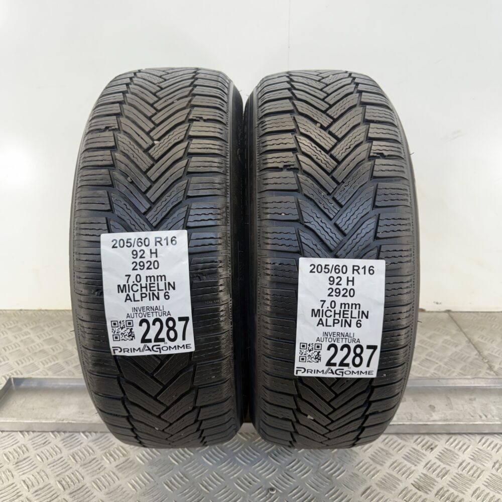 Gomme Usate 205 60 R16 92H Michelin Alpin 6 88% Invernali | Gomme Usate | PrimaGomme.it Gomme usate 205 60 R16 Michelin Alpin 6 - foto 9