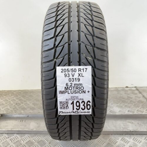 Pneumatico Usato 205 50 R17 XL 93V MOTRIO Implusion + 89% Estivo