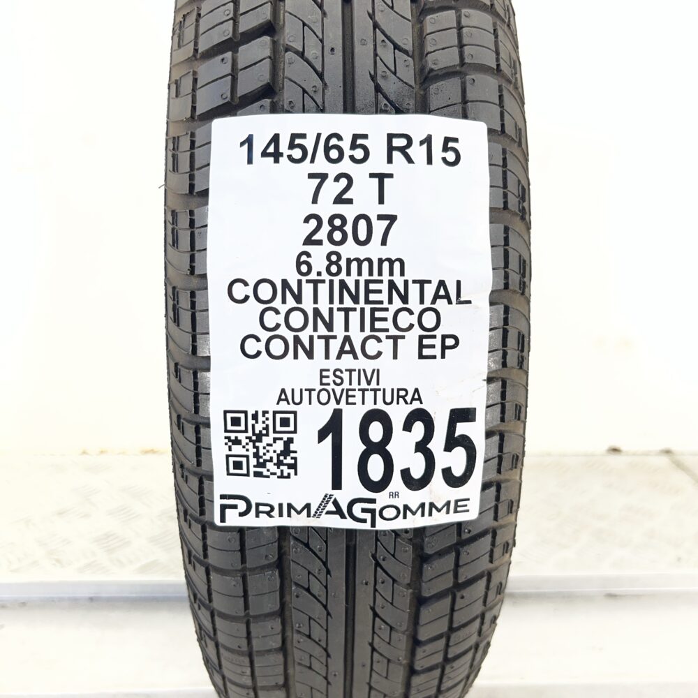 Pneumatico Usato 145 65 R15 72T CONTINENTAL ContiEcoContact EP 97% Estivo | Gomme Usate | PrimaGomme.it Pneumatico usato 145 65 R15 CONTINENTAL Contieco Contact EP - foto 7