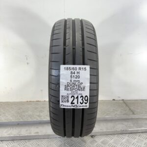 Pneumatico Usato 185 60 R15 84H Dunlop Sport Blu Response 86% Estivo