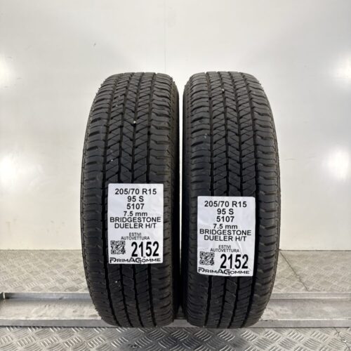 Pneumatici Usati 205 70 R15 95S Bridgestone Dueler H/T 100% Estive