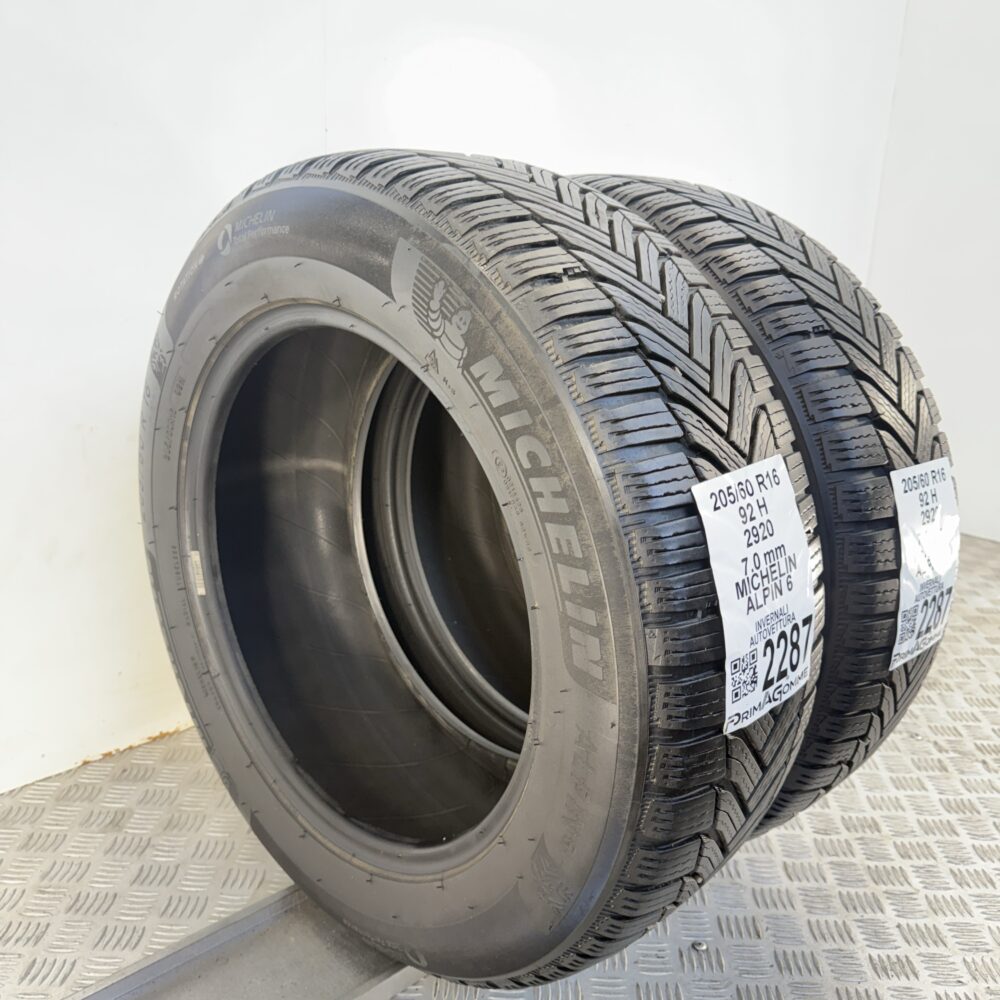 Gomme Usate 205 60 R16 92H Michelin Alpin 6 88% Invernali | Gomme Usate | PrimaGomme.it Gomme usate 205 60 R16 Michelin Alpin 6 - foto 8
