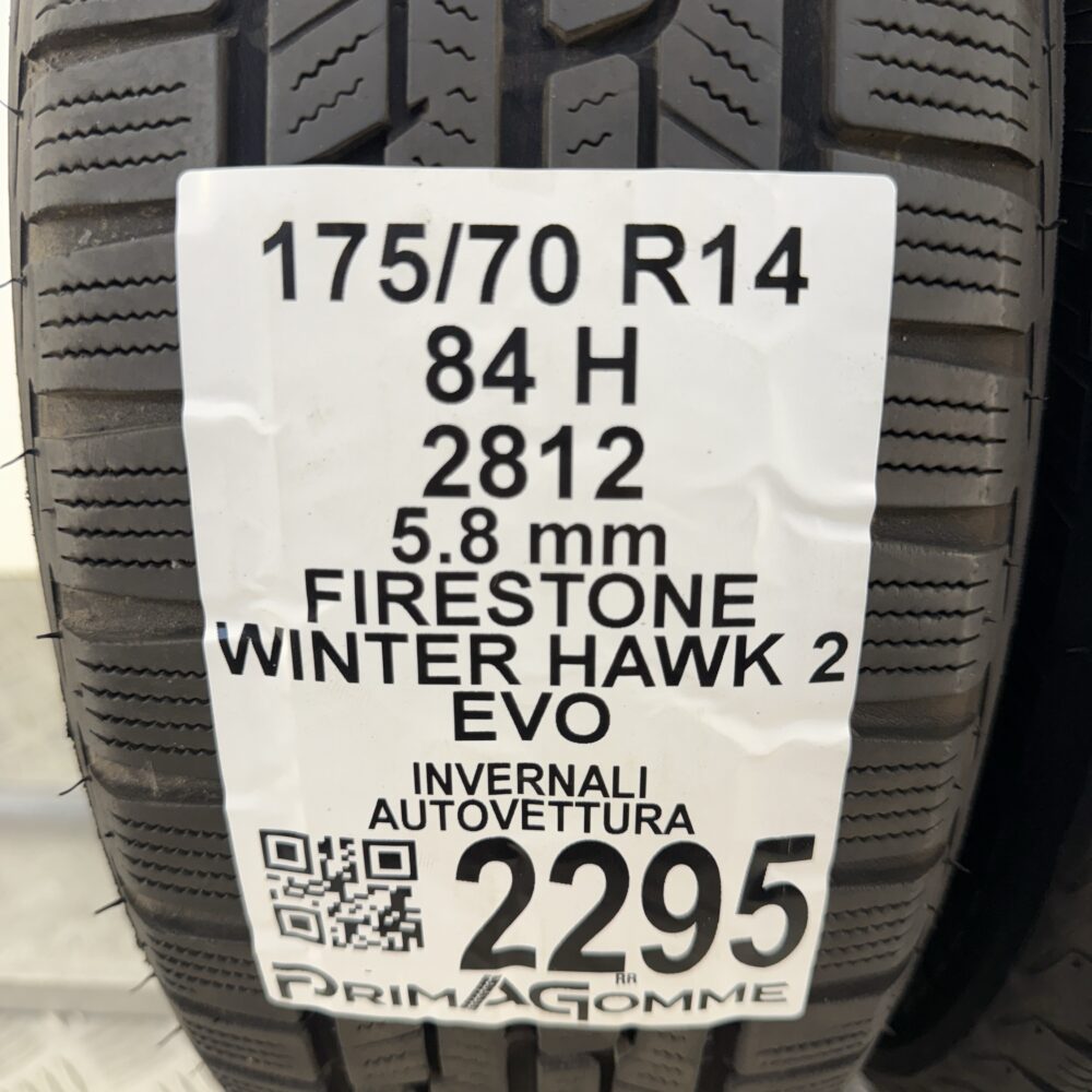 Gomme Usate 175 70 R14 84H Firestone Winter Hawk 2 EVO 73% Invernali | Gomme Usate | PrimaGomme.it Gomme usate 175 70 R14 Firestone Winter Hawk 2 EVO - foto 9