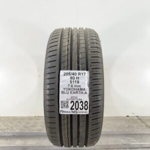 Pneumatico Usato 205 40 R17 80H Yokohama Blu Earth-A 100% Estivo