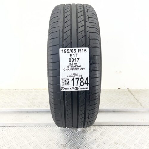 Pneumatico Usato 195 65 R15 91T Gt Radial Champiro VP1 74% Estivo