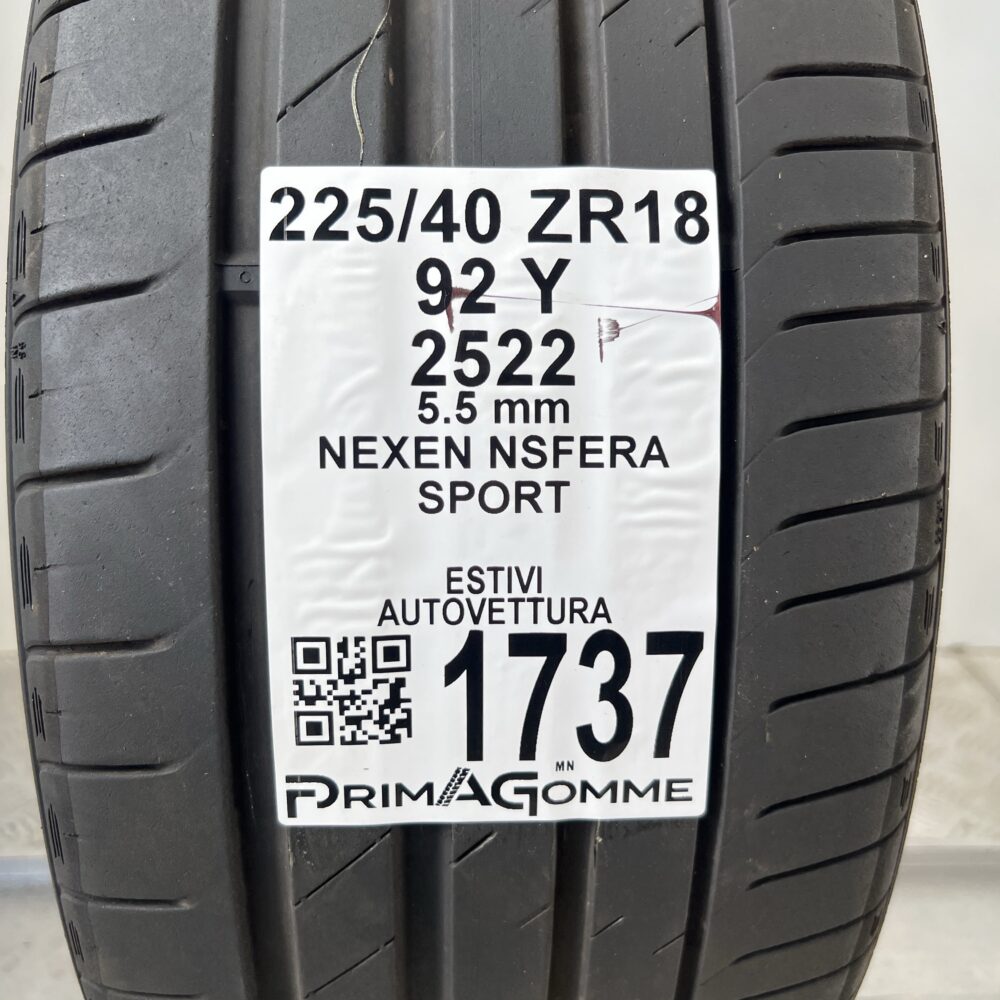 Pneumatico Usato 225 40 ZR18 92Y Nexen NSfera Sport 79% Estivo | Gomme Usate | PrimaGomme.it Pneumatico usato 225 40 ZR18 Nexen NSfera Sport - foto 7
