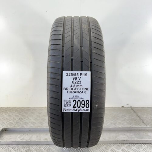 Pneumatico Usato 225 55 R19 99V Bridgestone Turanza 6 Estivo