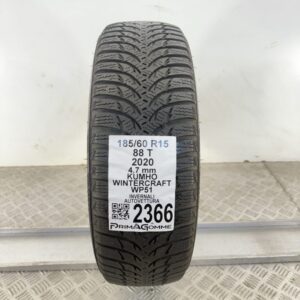 Gomma Usata 185 60 R15 88T Kumho Wintercraft WP51 Invernale