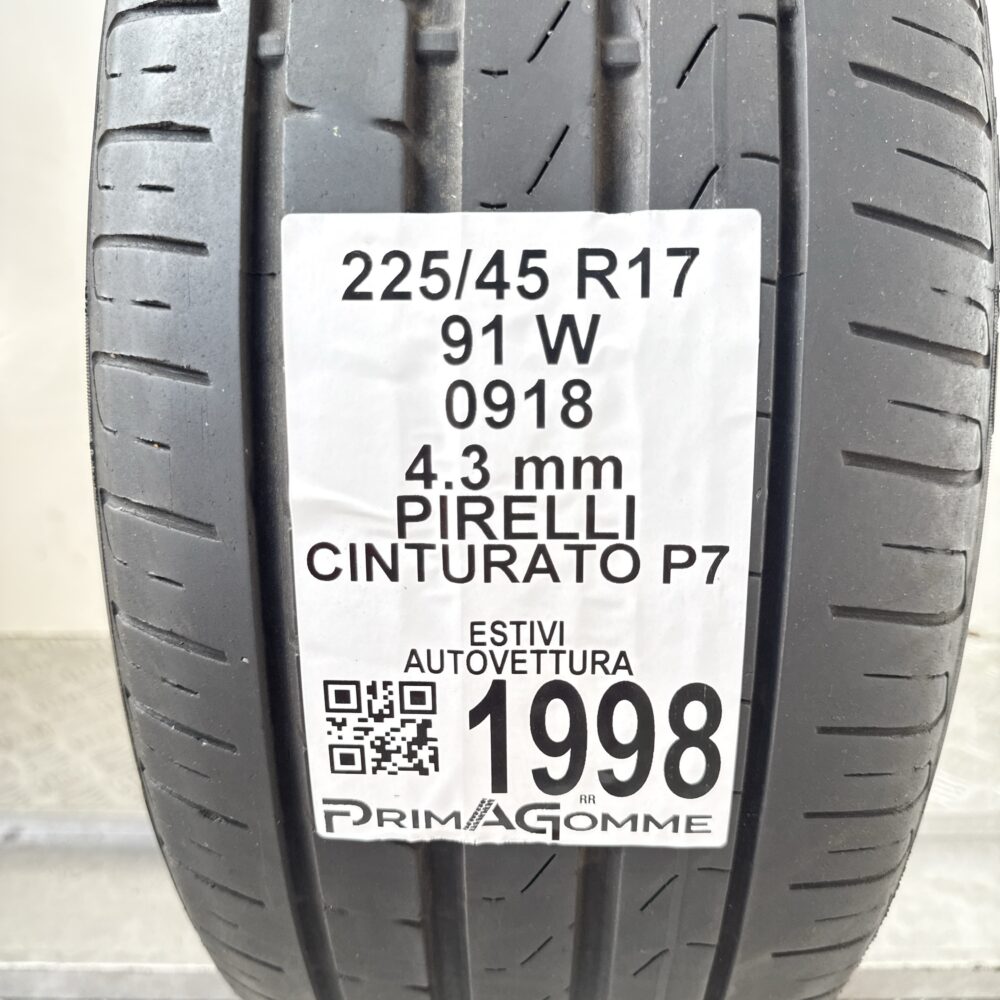 Pneumatico Usato 225 45 R17 91W Pirelli Cinturato P7 Estivo | Gomme Usate | PrimaGomme.it Pneumatico usato 225 45 R17 Pirelli Cinturato P7 - foto 6