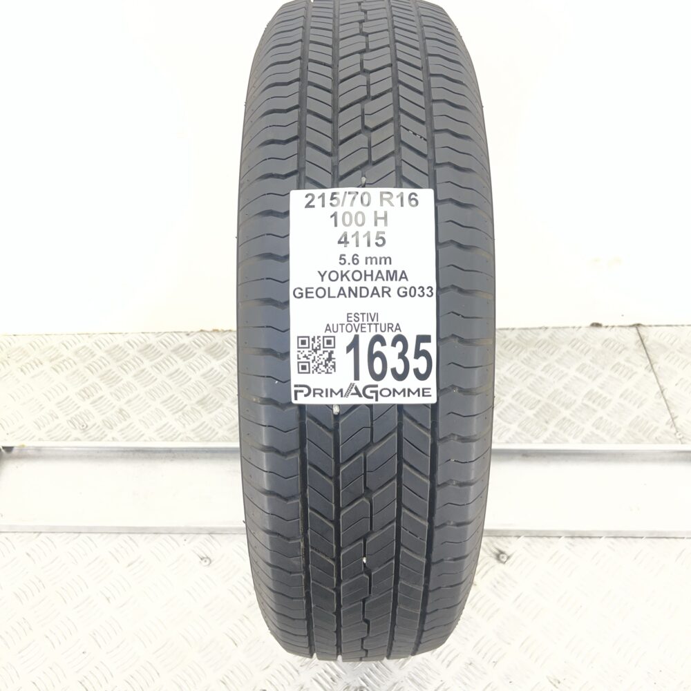 Pneumatico Usato 215 70 R16 100H Yokohama Geolandar G033 80% Estivo | Gomme Usate | PrimaGomme.it Pneumatico usato 215 70 R16 Yokohama Geolandar G033 - foto 6