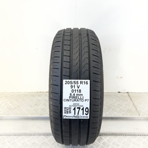 Pneumatico Usato 205 55 R16 91V Pirelli Cinturato P7 91% Estivo