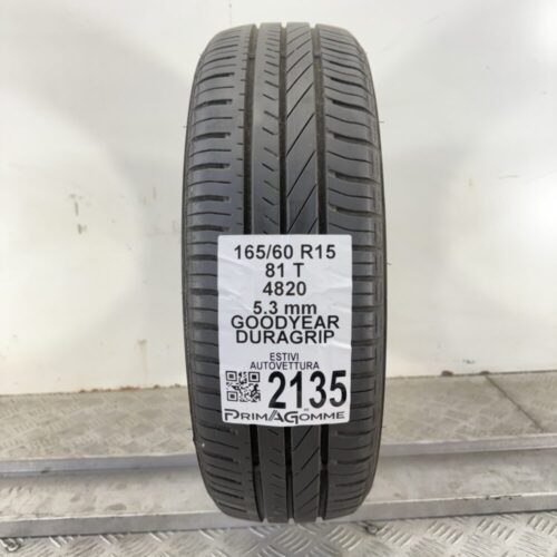 Pneumatico Usato 165 60 R15 81T Goodyear Duragrip 76% Estivo