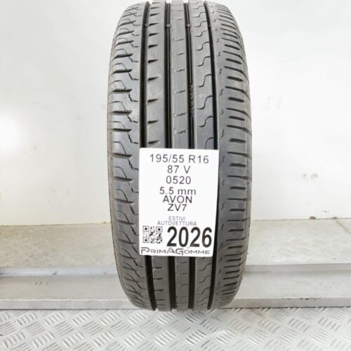 Pneumatico Usato 195 55 R16 87V Avon ZV7 79% Estivo