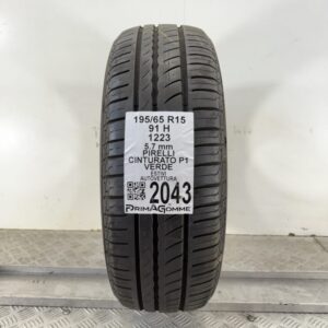 Pneumatico Usato 195 65 R15 91H Pirelli Cinturato P1 Verde 81% Estivo