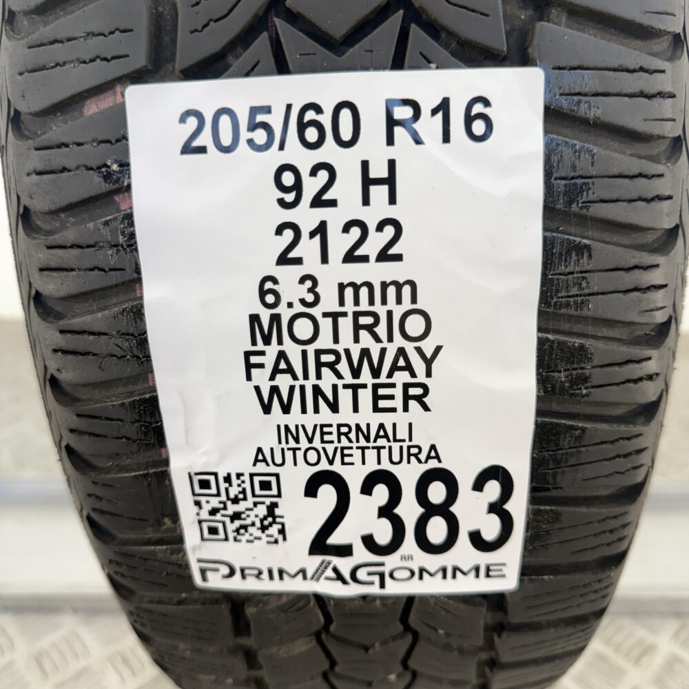 Gomma Usata 205 60 R16 92H Motrio Fairway Winter 79% Invernale | Gomme Usate | PrimaGomme.it Gomma usata 205 60 R16 Motrio Fairway Winter - foto 7