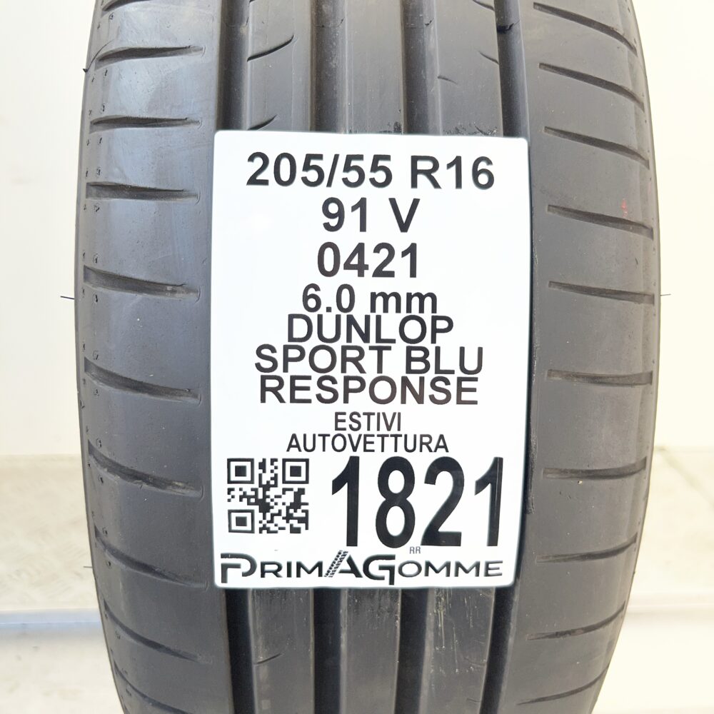 Pneumatico Usato 205 55 R16 91V DUNLOP Sport Blu Response 86% Estivo | Gomme Usate | PrimaGomme.it Pneumatico usato 205 55 R16 DUNLOP Sport Blu Response - foto 7
