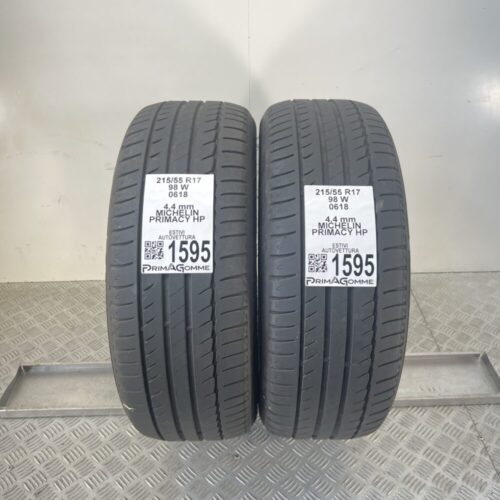 Gomme Usate 215 55 R17 98W Michelin Primacy HP Estive