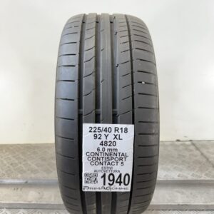 Pneumatico Usato 225 40 R18 XL 92Y Continental ContiSport Contact 5 86% Estivo
