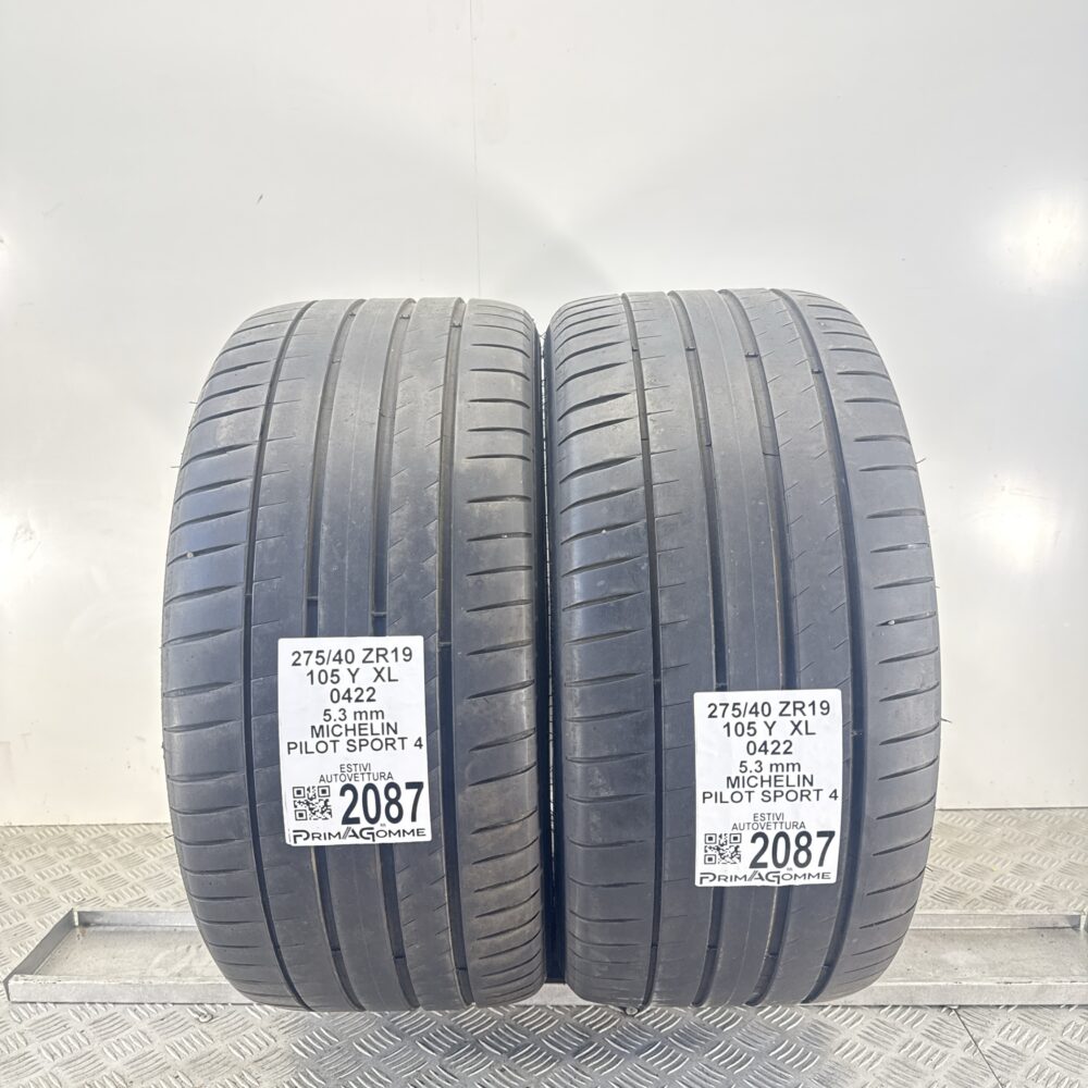 Pneumatici Usati 275 40 ZR19 XL 105Y Michelin Pilot Sport 4 76% Estive | Gomme Usate | PrimaGomme.it Pneumatici usati 275 40 ZR19 Michelin Pilot Sport 4 - foto 2