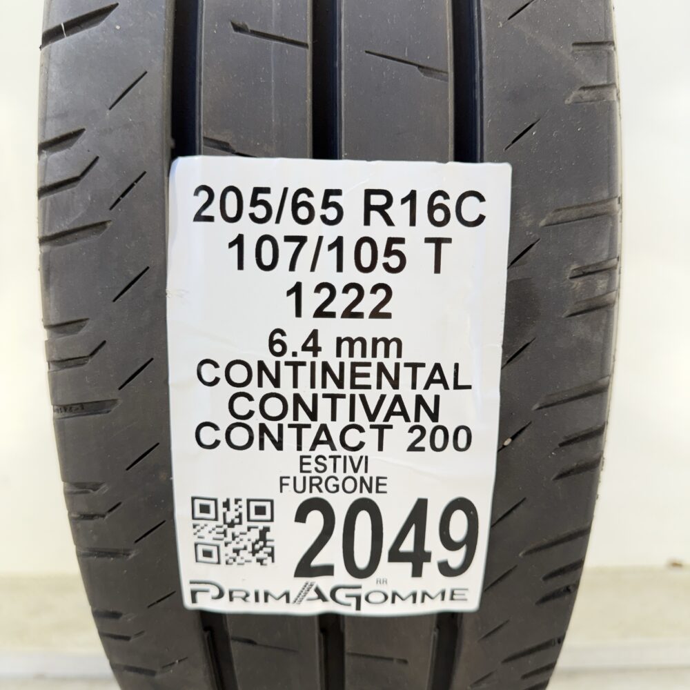 Pneumatico Usato 205 65 R16C 107/105T Continental Contivan Contact 200 Estivo | Gomme Usate | PrimaGomme.it Pneumatico usato 205 65 R16C Continental Contivan Contact 200 - foto 7