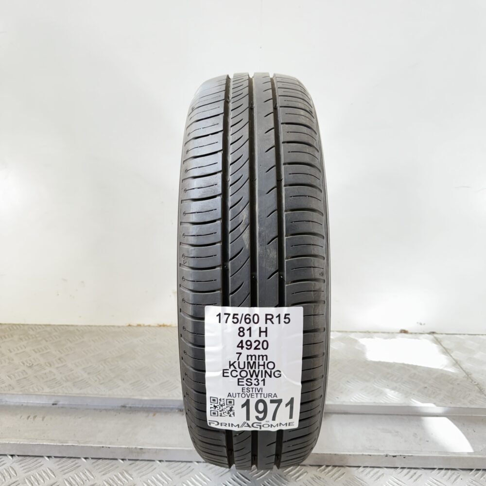 Pneumatico Usato 175 60 R15 81H Kumho Ecowing ES31 100% Estivo | Gomme Usate | PrimaGomme.it Pneumatico usato 175 60 R15 Kumho Ecowing ES31 - foto 7