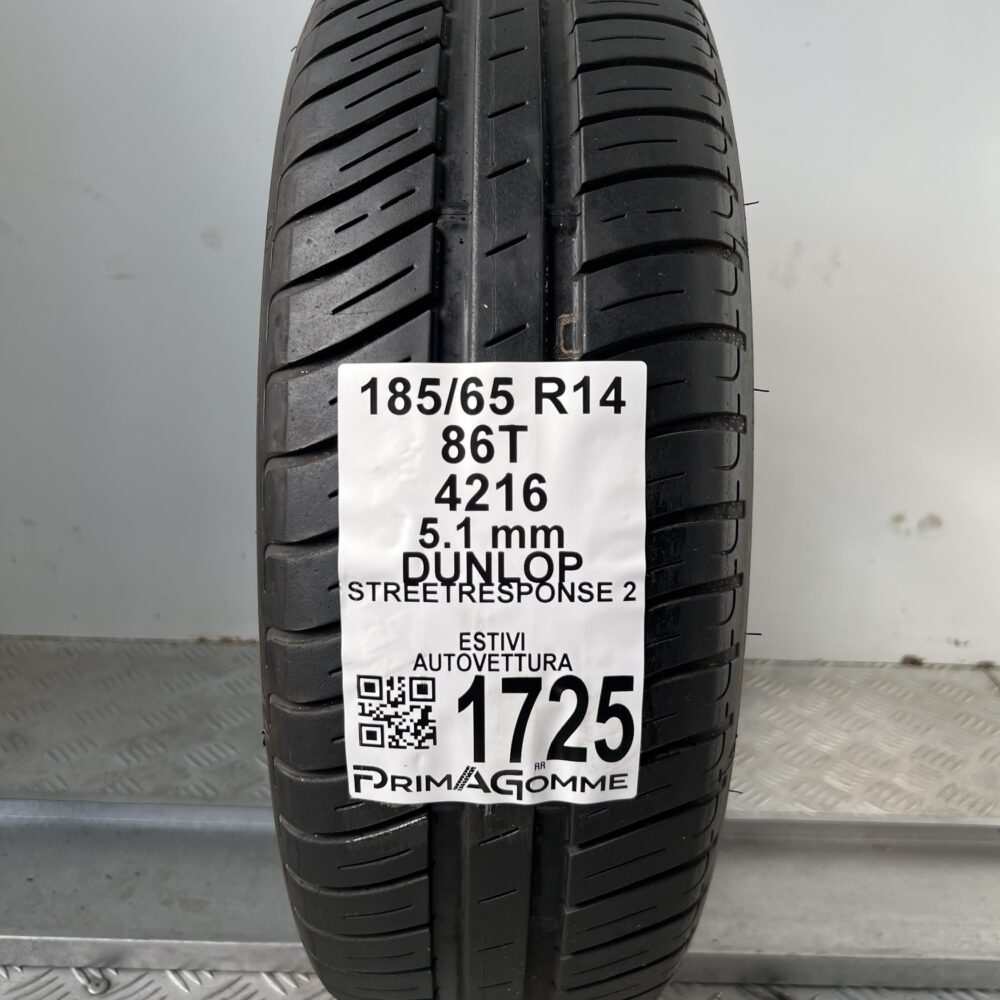Pneumatico Usato 185 65 R14 86T Dunlop Street Response 2 73% Estivo | Gomme Usate | PrimaGomme.it Pneumatico usato 185 65 R14 Dunlop Street Response 2 - foto 7