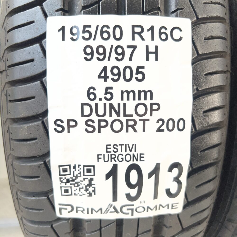 Pneumatici Usati 195 60 R16C 99/97H Dunlop SP Sport 200 72% Estive | Gomme Usate | PrimaGomme.it Pneumatici usati 195 60 R16C Dunlop SP Sport 200 - foto 8