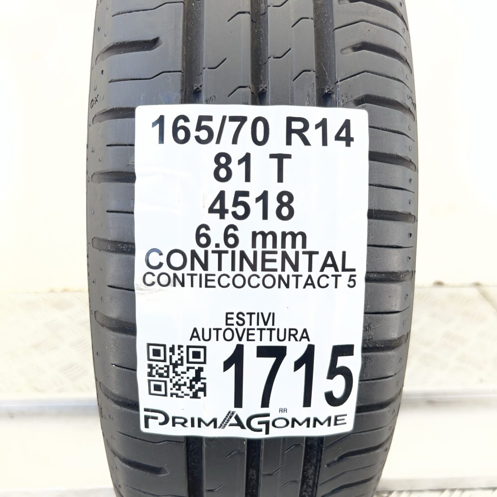 Pneumatico Usato 165 70 R14 81T Continental ContiEcoContact 5 94% Estivo | Gomme Usate | PrimaGomme.it Pneumatico usato 165 70 R14 Continental ContiEcoContact 5 - foto 7